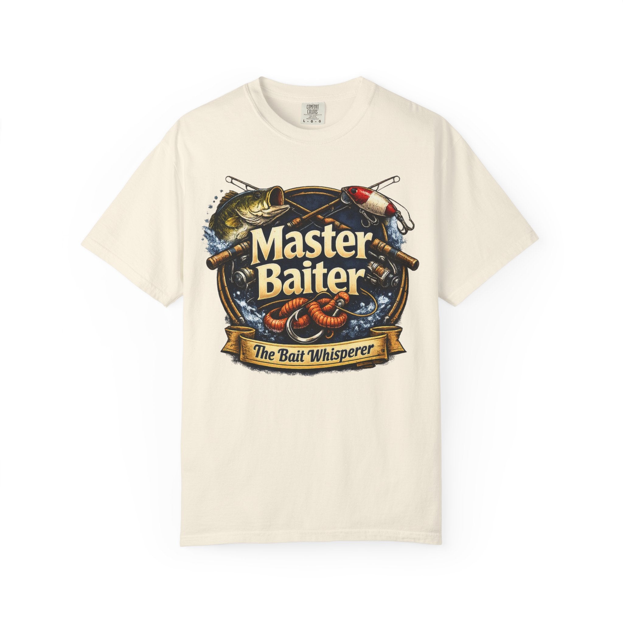 Master Baiter Fishing Satire T-Shirt — “The Bait Whisperer” Graphic Tee