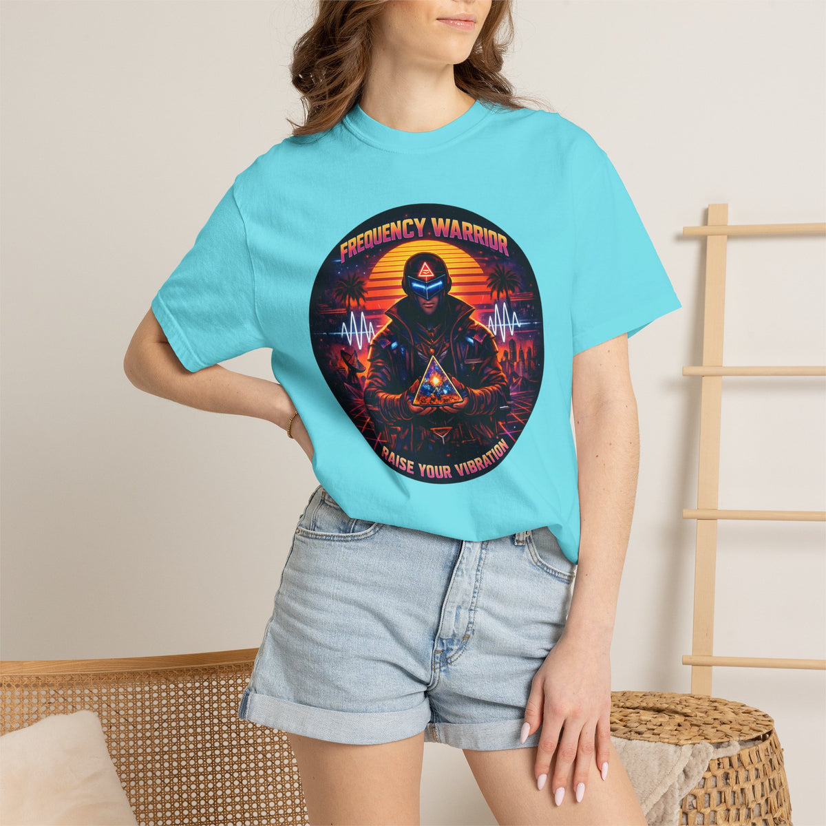 Frequency Warrior — Raise Your Vibration Graphic T-Shirt