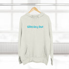 Glitching Out Hoodie — Retro Cyber Geometric Graphic Fleece Hoodie