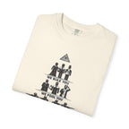 T-Shirt — Hierarchy of Power Graphic Tee ("We Rule You / We Fool You / We Shoot At You / We Eat For You / We Work For All / We Feed All")