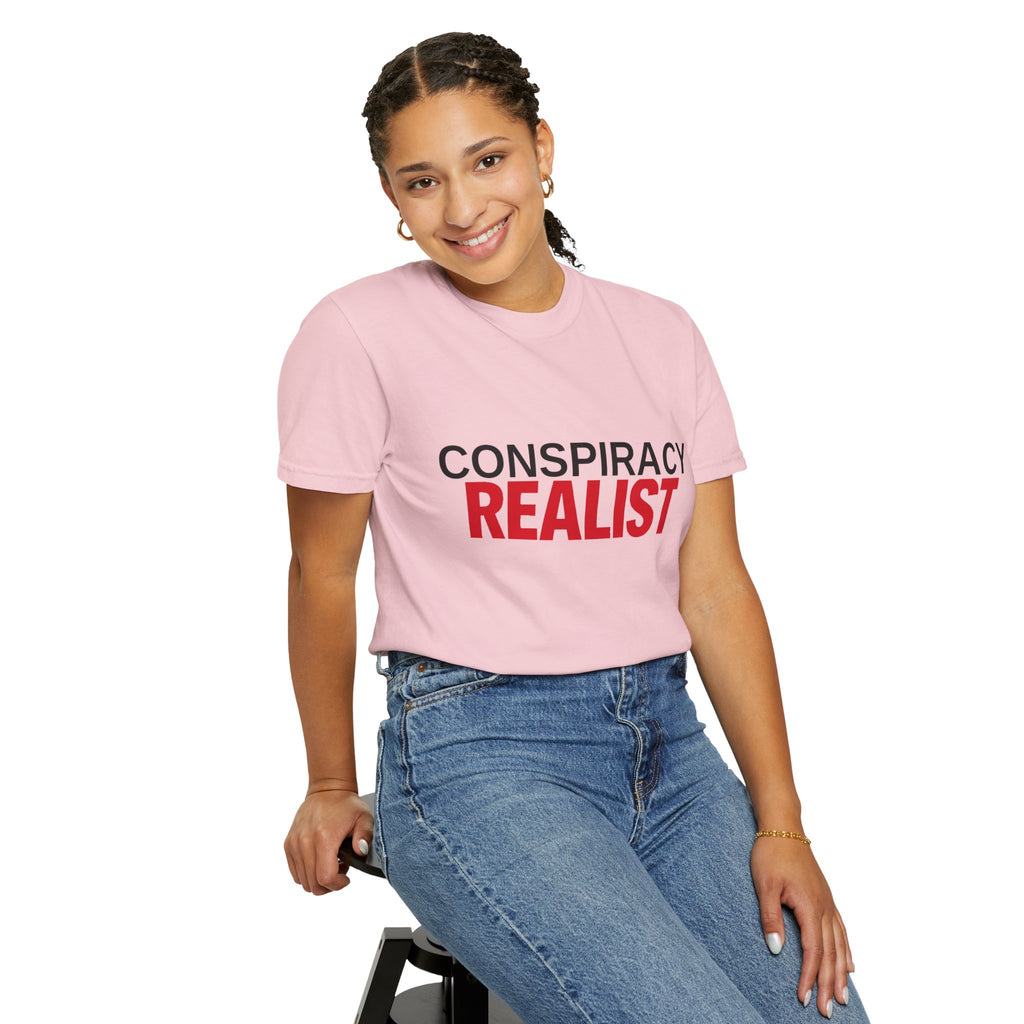 Conspiracy Realist T-Shirt — Bold Graphic Statement Tee