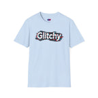 Glitchy Graphic T-Shirt — Retro Glitch Text Tee