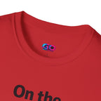 On the GO. Graphic T-Shirt — 'On the GO.' Retro Glitch Travel Tee