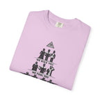 T-Shirt — Hierarchy of Power Graphic Tee ("We Rule You / We Fool You / We Shoot At You / We Eat For You / We Work For All / We Feed All")