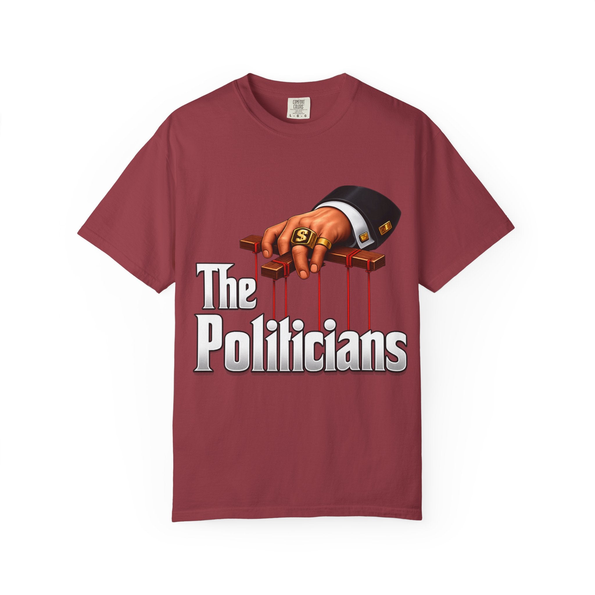 The Politicians T-Shirt — Puppet Master Hand & Money Political Satire Tee
