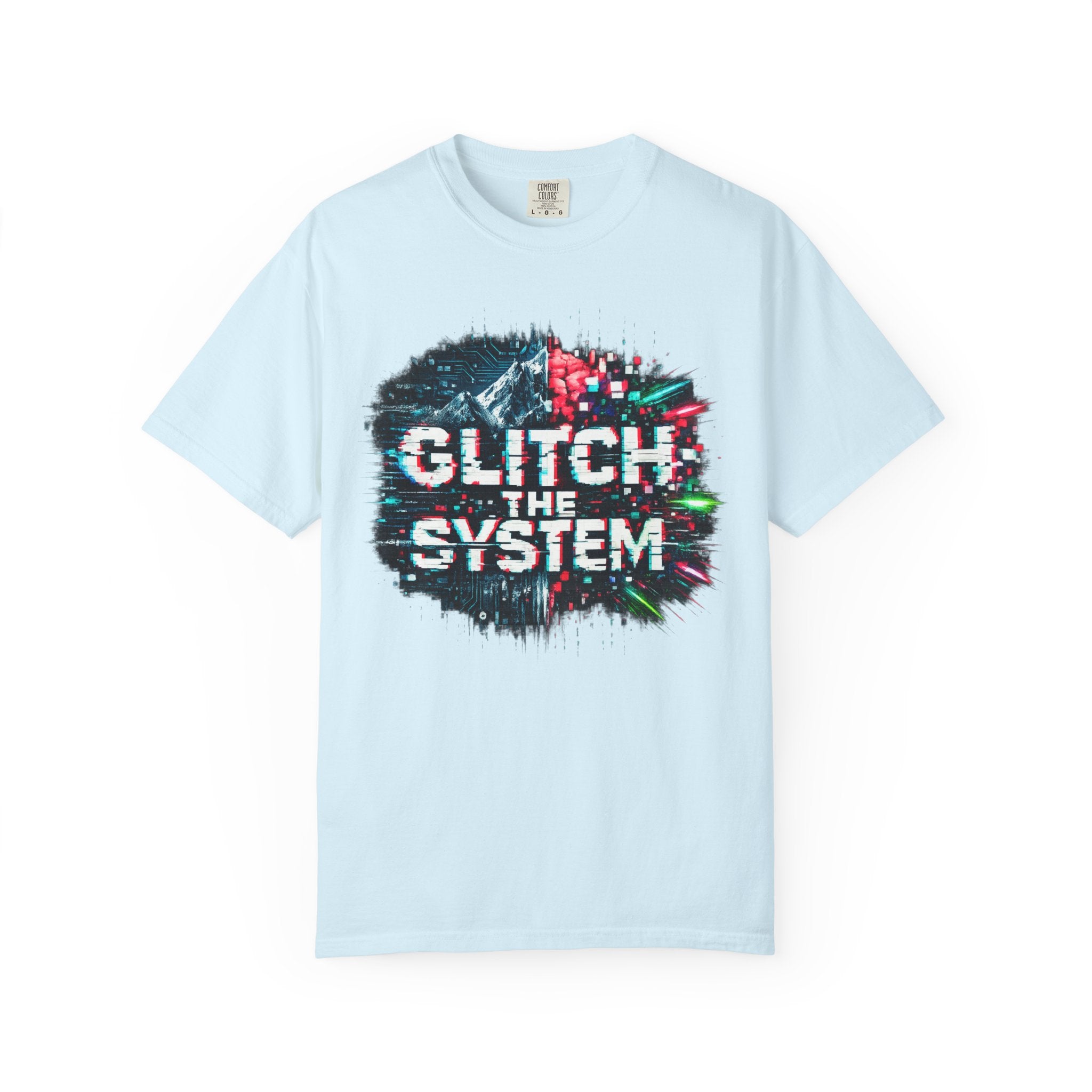 Glitch The System V3 Graphic Tee — Retro Cyberpunk Distressed Design