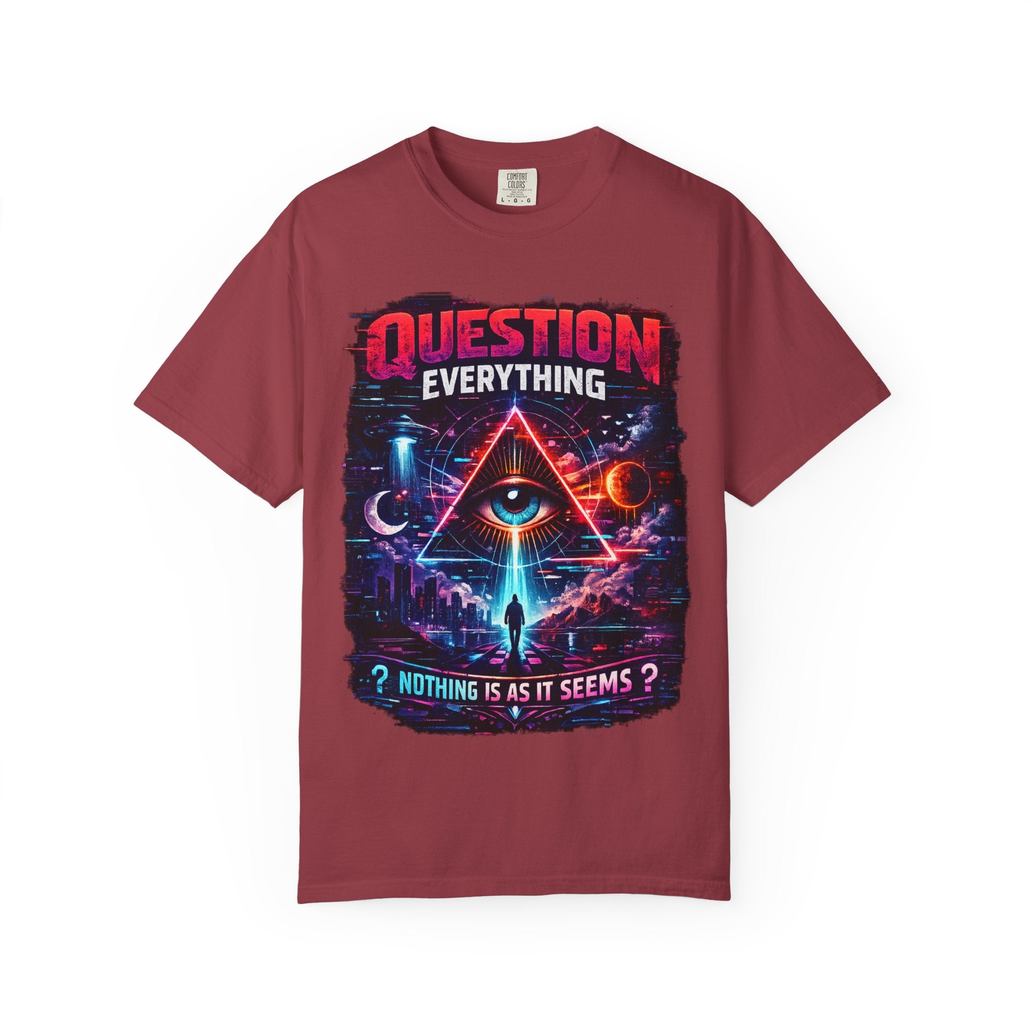 Question Everything T-Shirt — Mystical All-Seeing Eye Graphic Tee