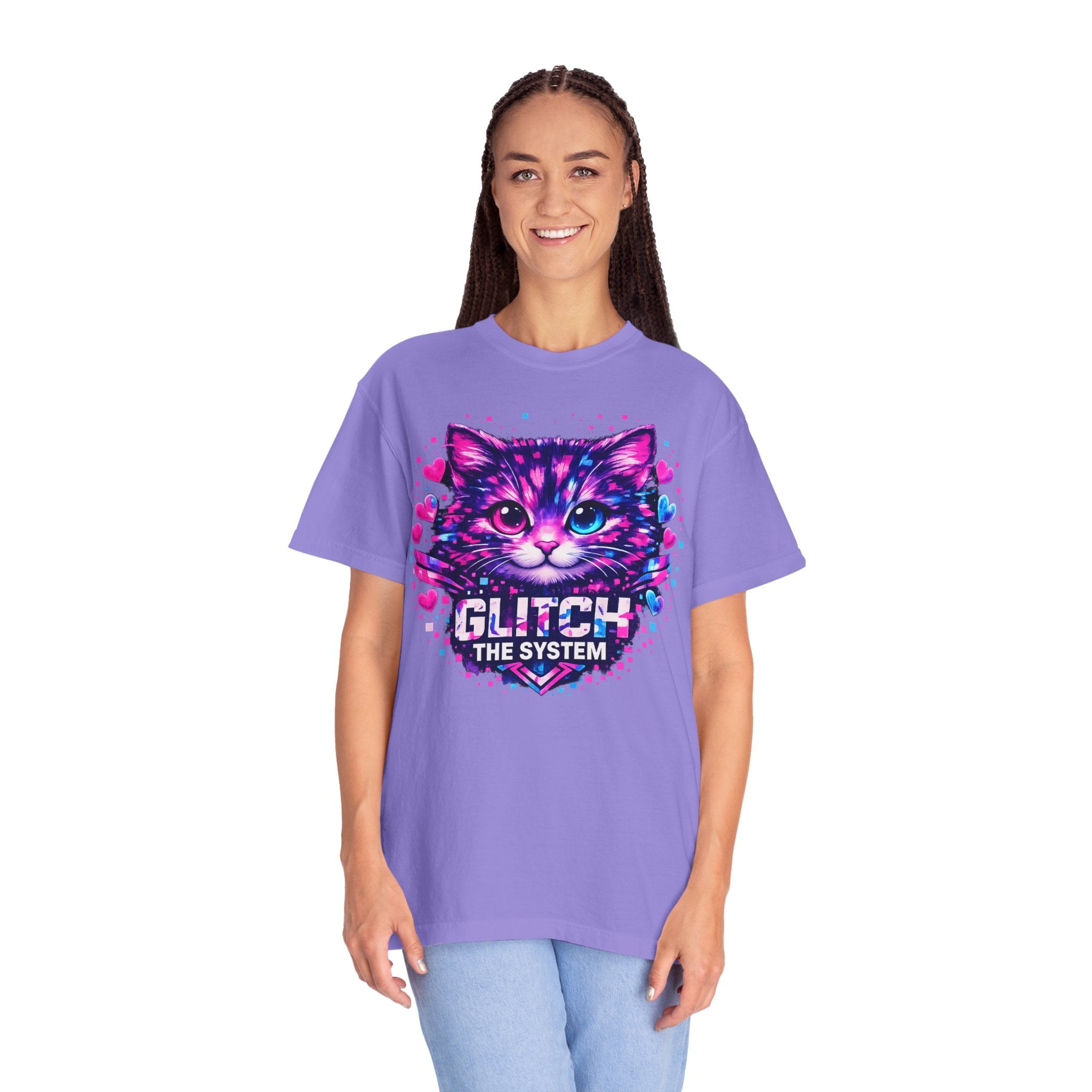 Glitch the System Cat T-Shirt