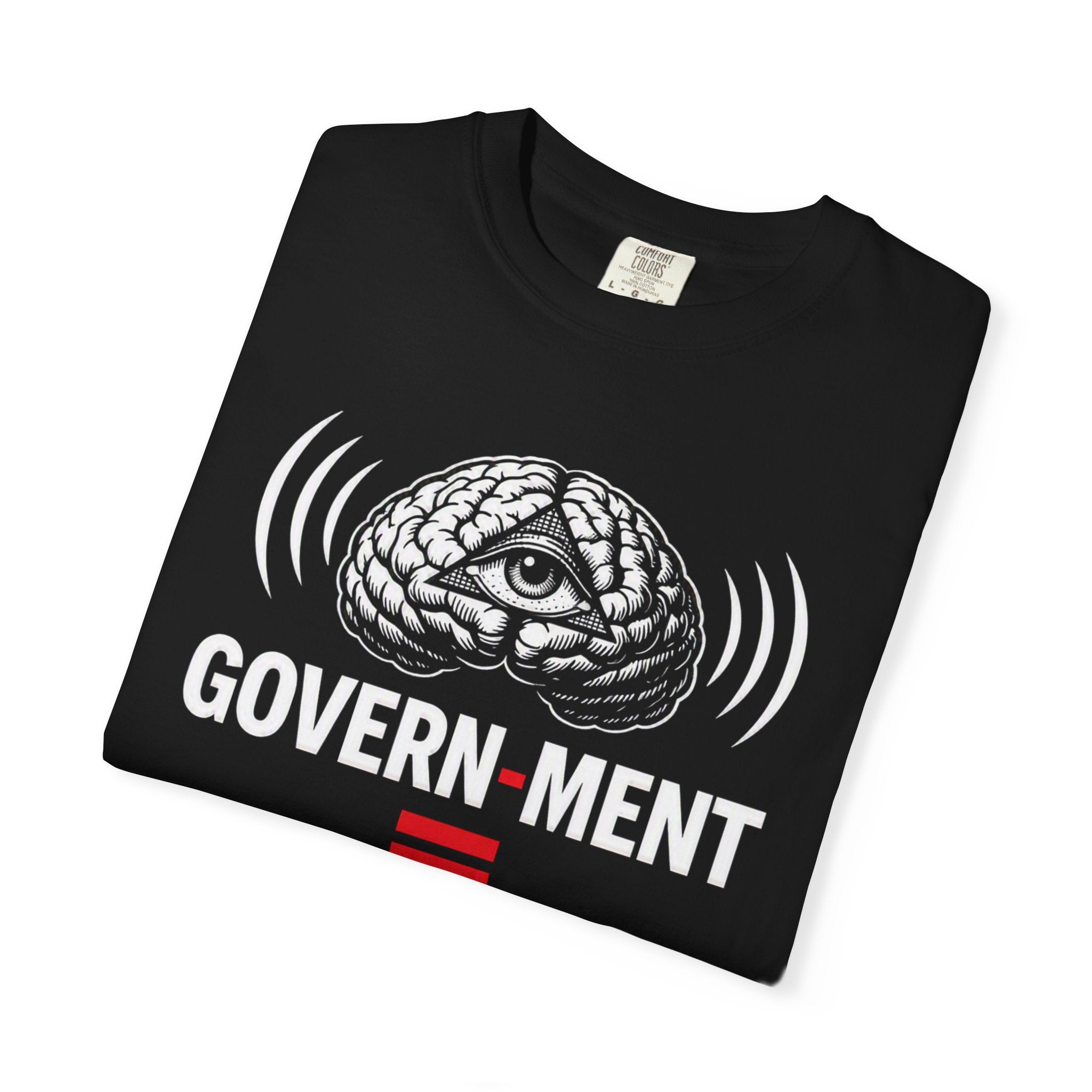 Government = Control Mind T-Shirt — It’s Mind Control Political Graphic Tee