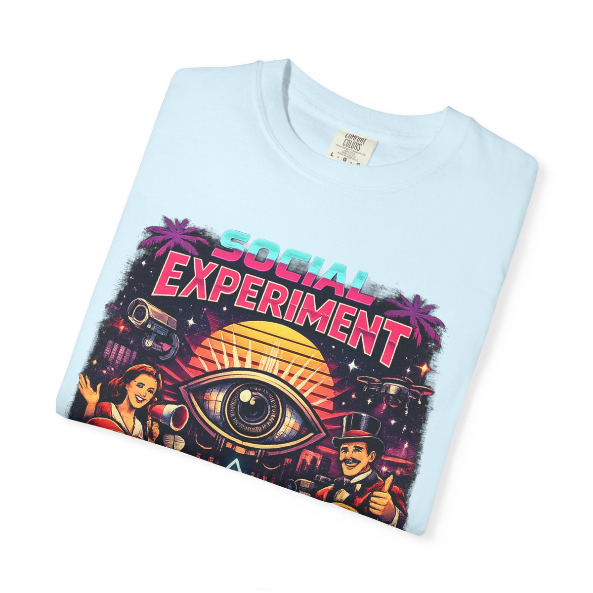 Social Experiment V2 T-Shirt — Retro All-Seeing Eye Graphic Tee
