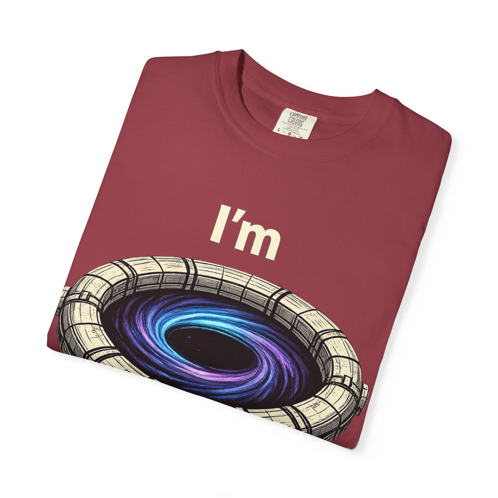 T-Shirt — "I'm conCERNed." Black Hole CERN Physics Science Tee