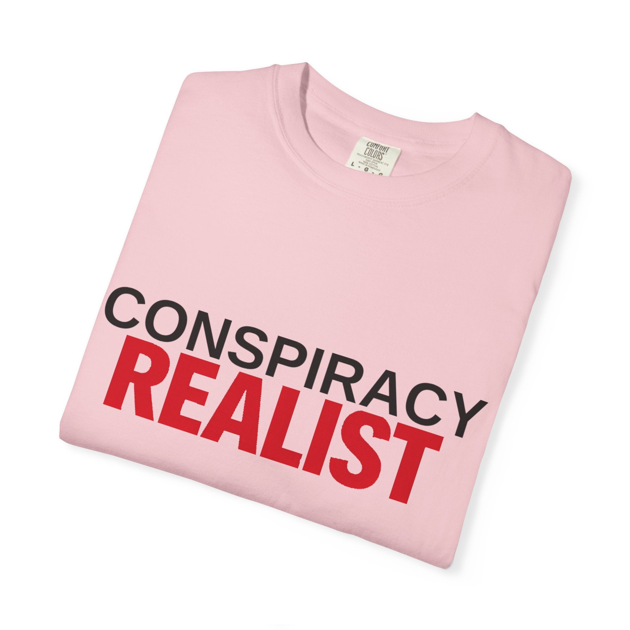 Conspiracy Realist T-Shirt — Bold Graphic Statement Tee