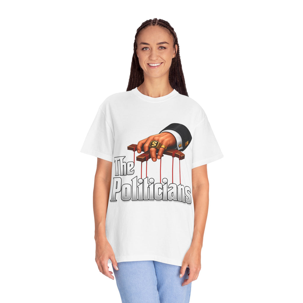 The Politicians T-Shirt — Puppet Master Hand & Money Political Satire Tee