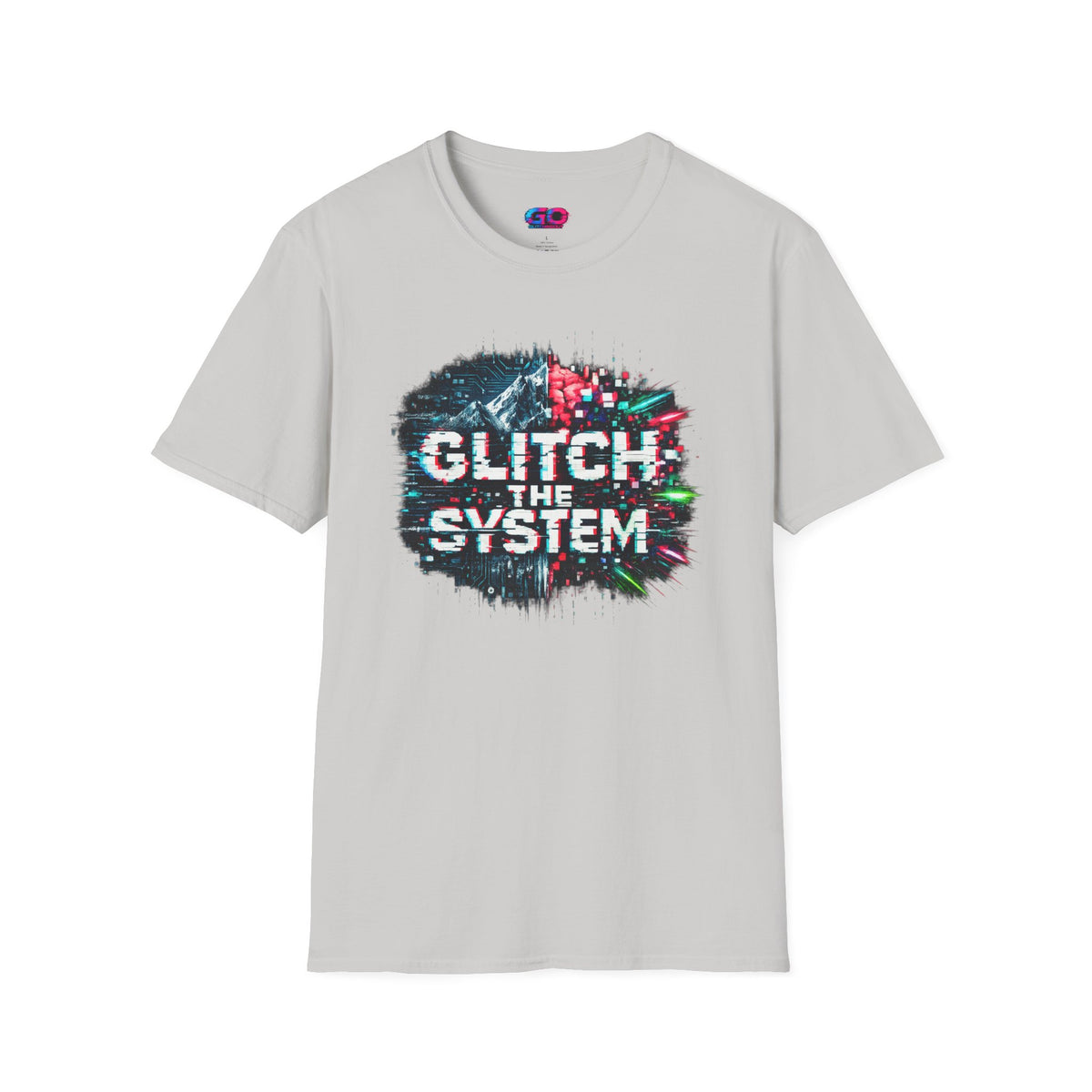 Glitch The System V3 Graphic Tee — Retro Cyberpunk Distressed Design