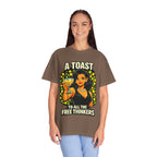 Vintage 'A Toast to All the Free Thinkers' Graphic T-Shirt
