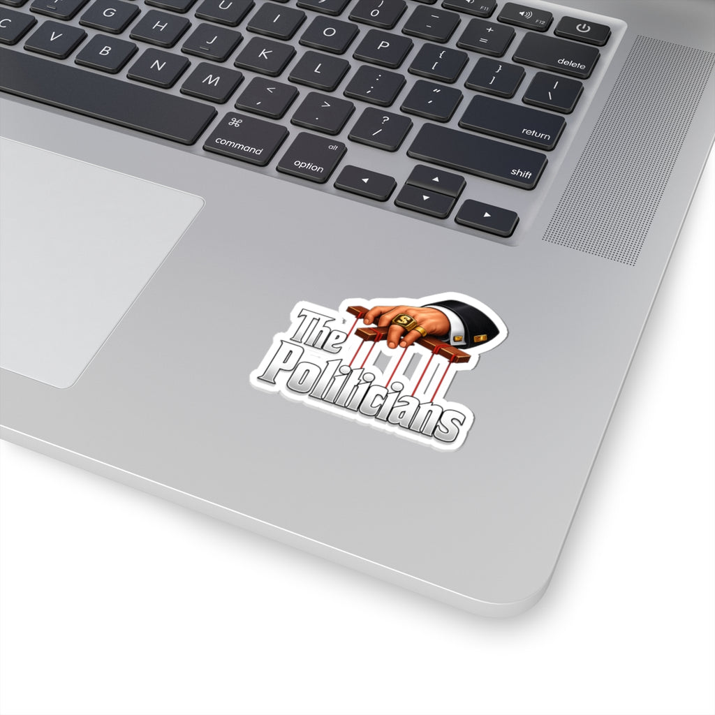 The Politicians Sticker — Anti-Corruption Puppet-Master Kiss-Cut Decal