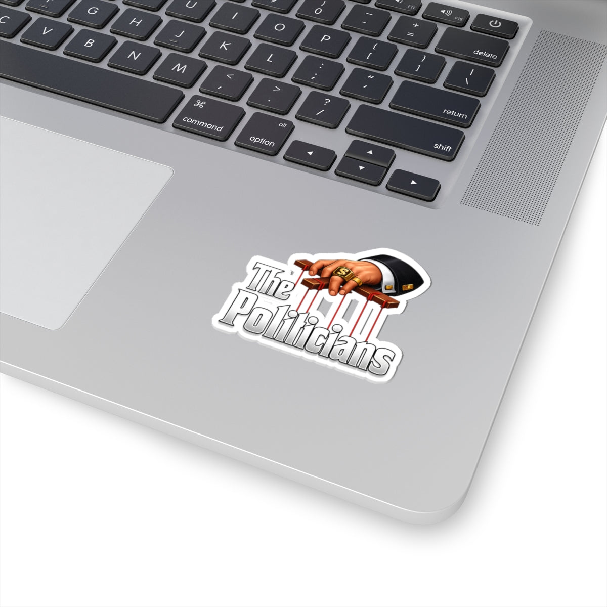 The Politicians Sticker — Anti-Corruption Puppet-Master Kiss-Cut Decal