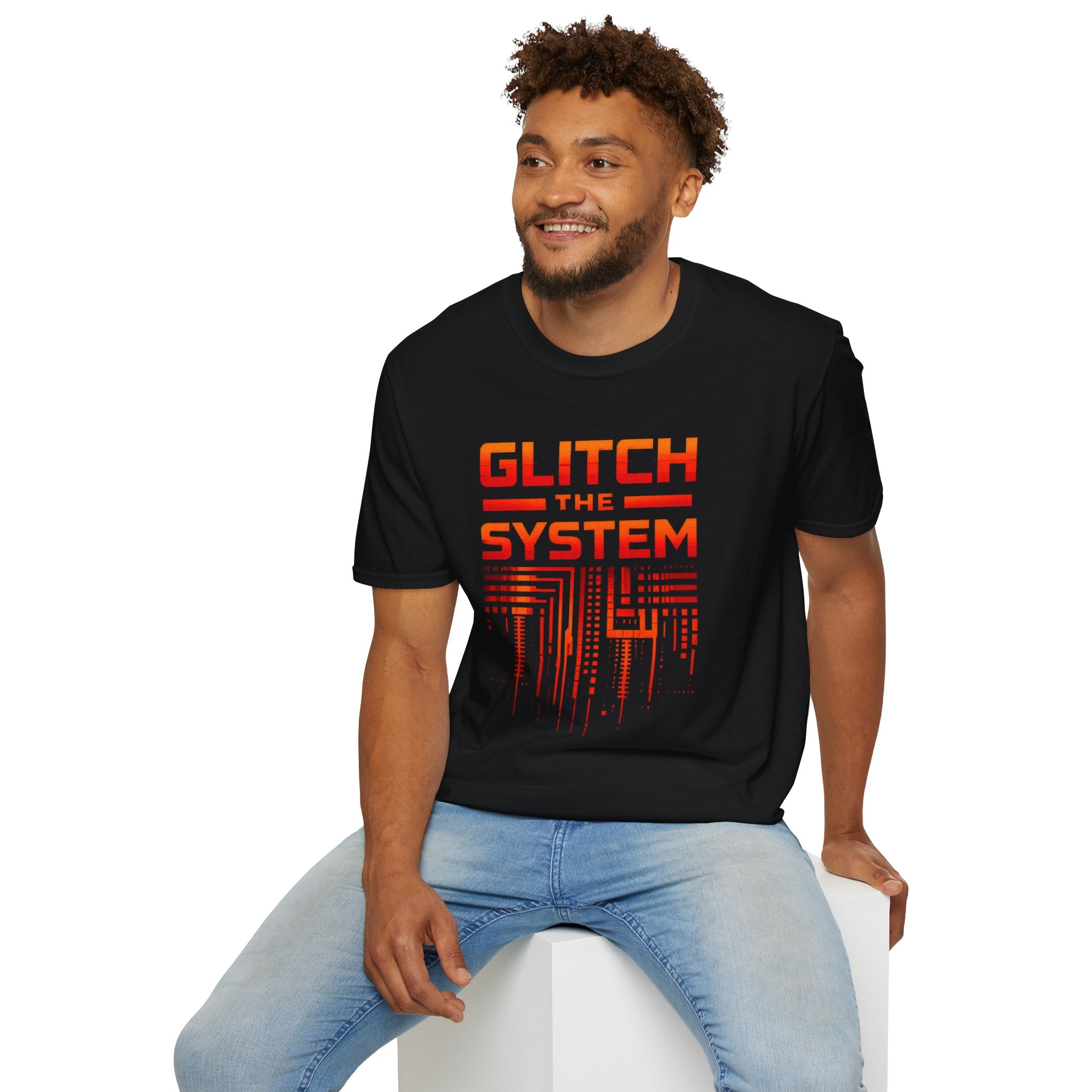 Glitch the System V4 T-Shirt — Retro Circuit Tech Graphic Tee