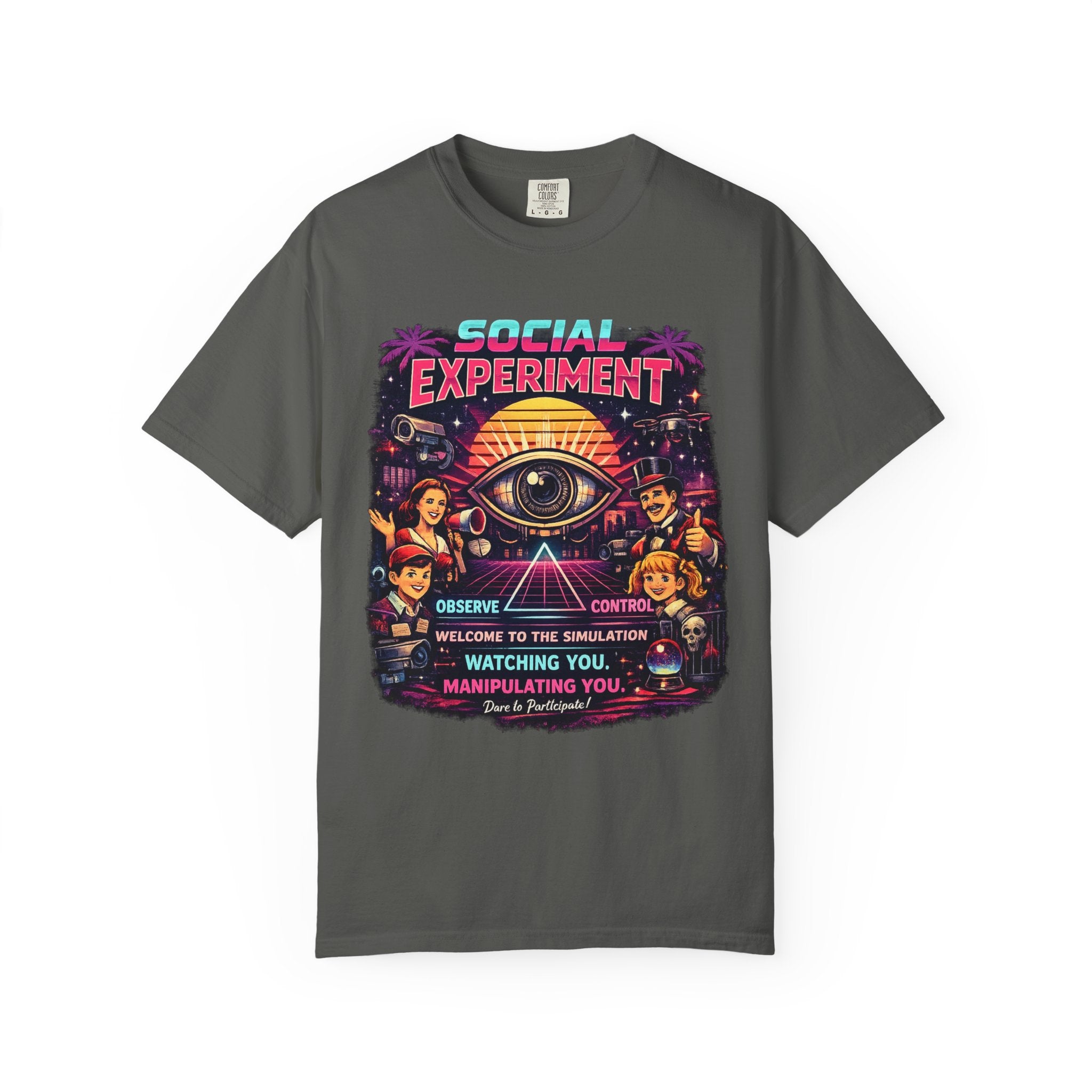 Social Experiment V2 T-Shirt — Retro All-Seeing Eye Graphic Tee