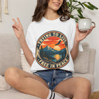 Trying to Live Free in Peace Vintage Mountain T-Shirt