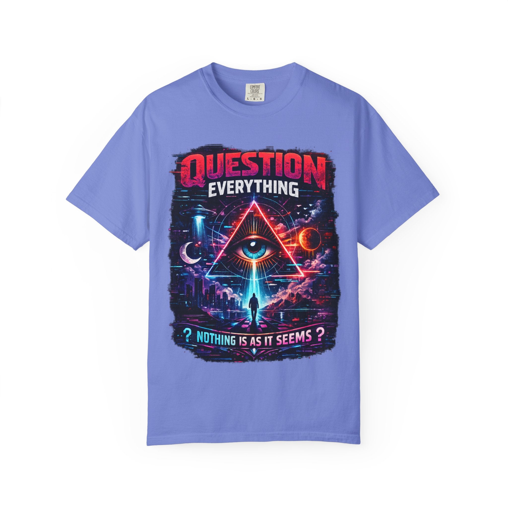 Question Everything T-Shirt — Mystical All-Seeing Eye Graphic Tee