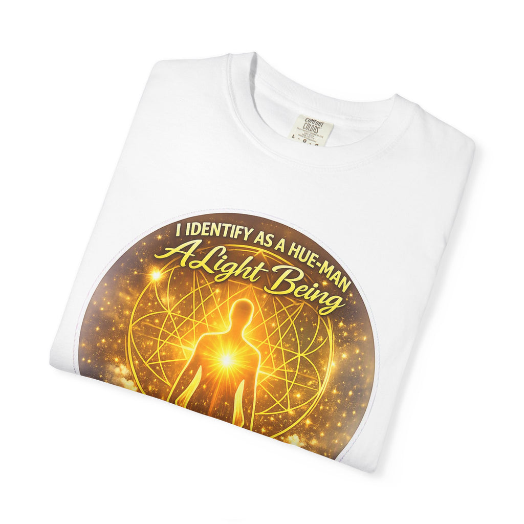 Light Being Graphic T-Shirt — "I Identify As A Human, A Light Being" Spiritual Tee