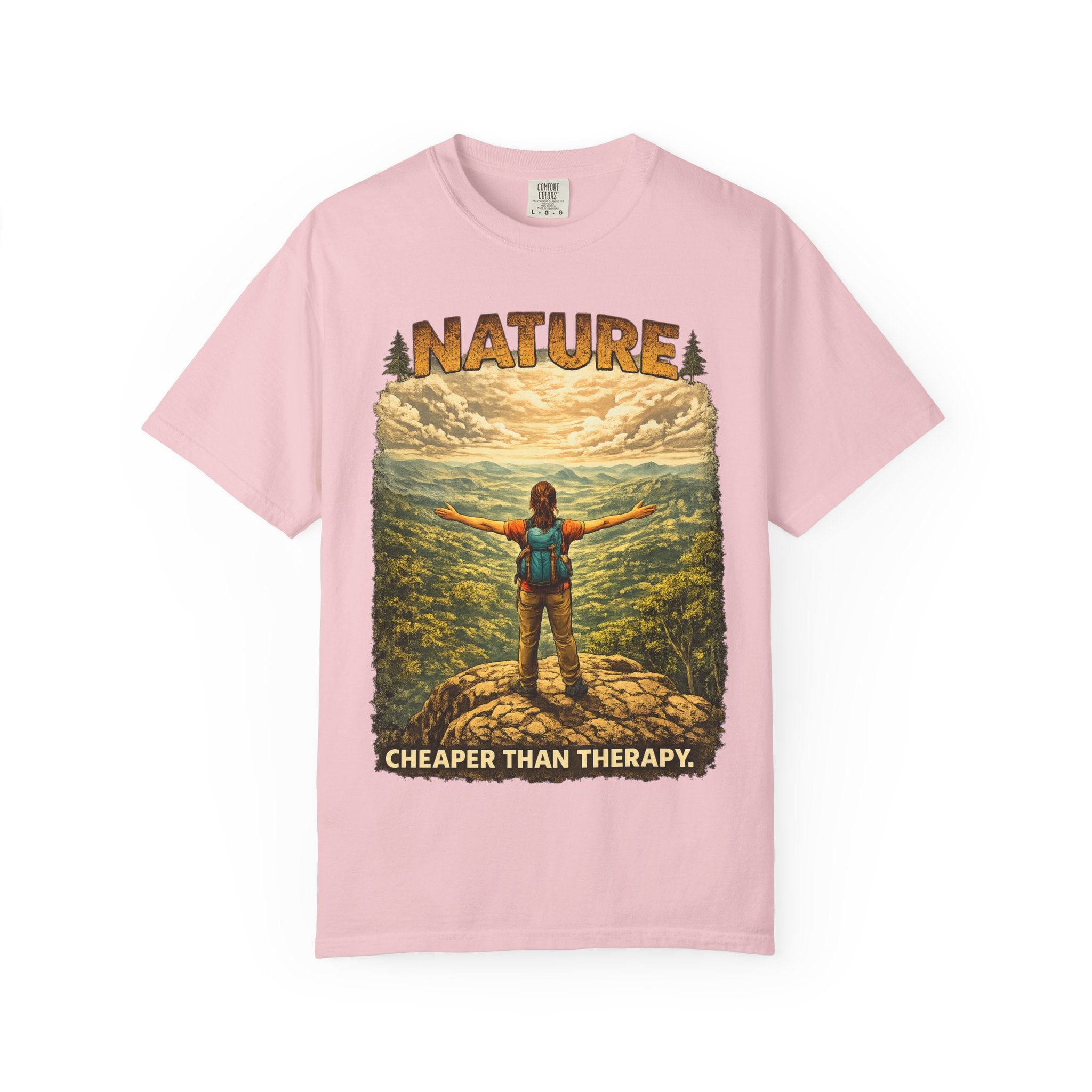Nature Cheaper Than Therapy T-Shirt — Hiking Outdoors Graphic Tee