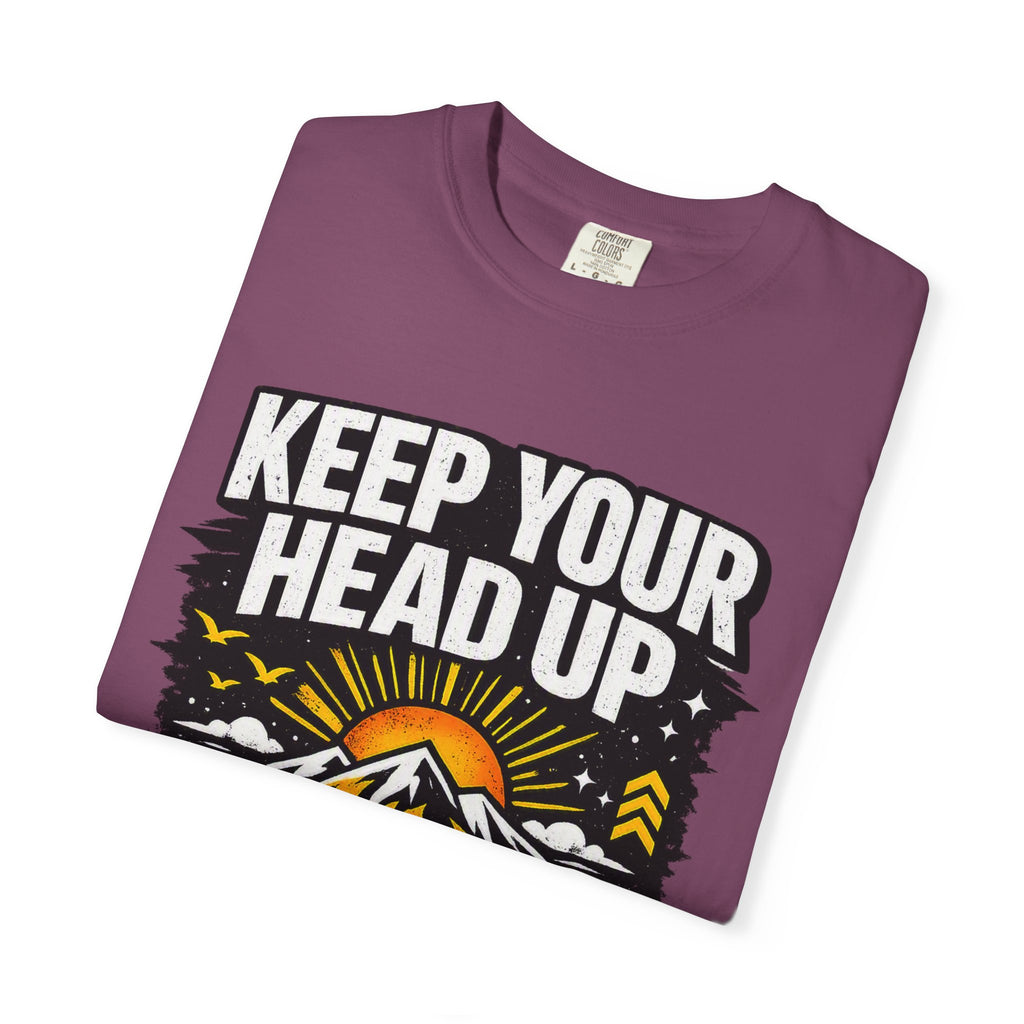 Keep Your Head Up T-Shirt — Inspirational Mountain Tee ("Because You Matter")