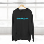 Retro Vaporwave Geometric Graphic ‘Glitching Out’ Fleece Hoodie