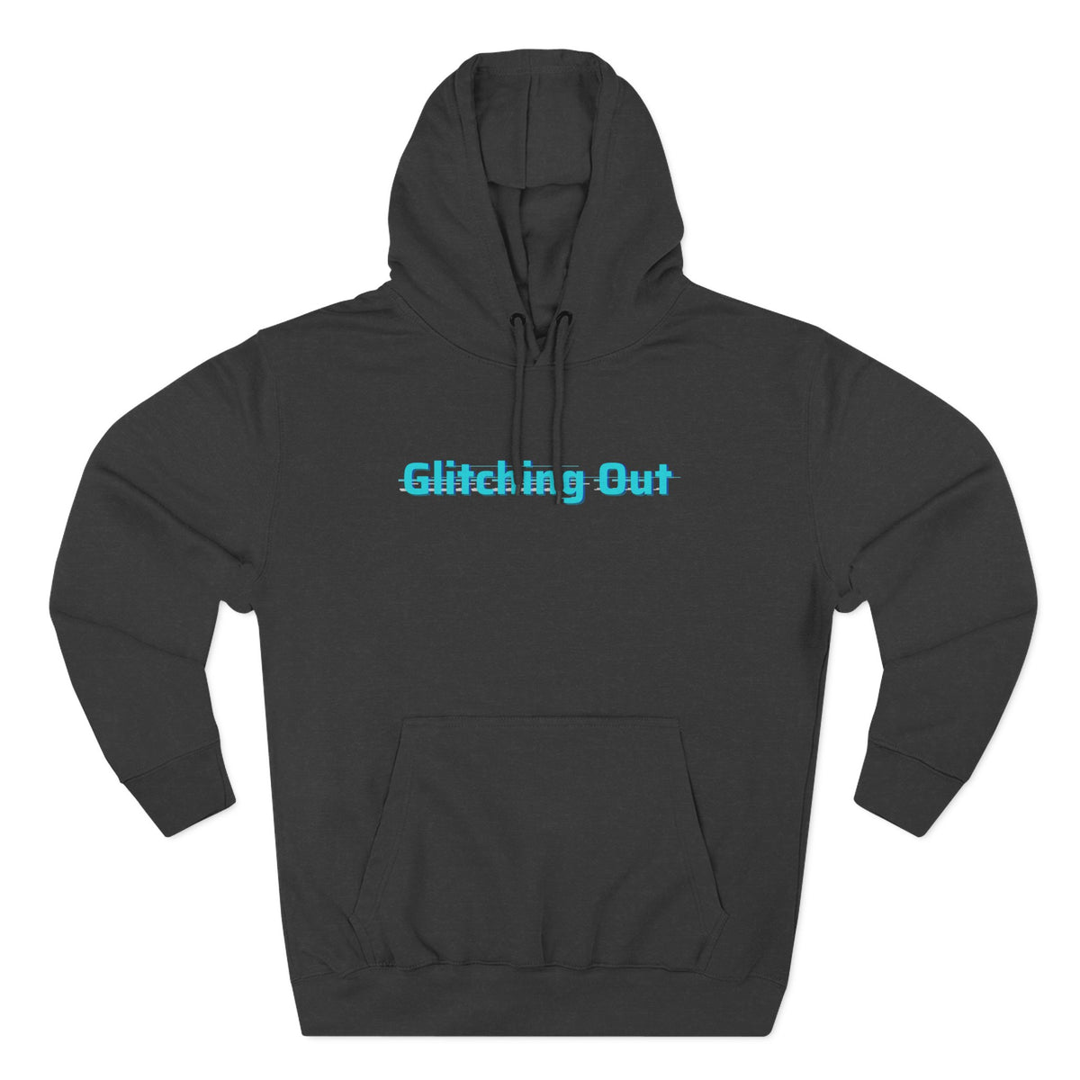 Hoodie — "Glitching Out" Geometric Retro Tech Graphic Hoodie