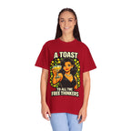 Vintage 'A Toast to All the Free Thinkers' Graphic T-Shirt
