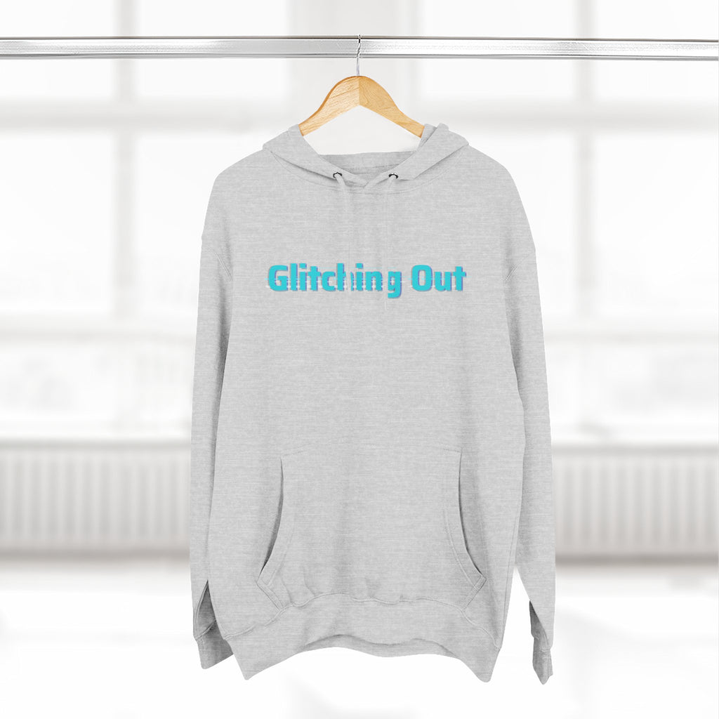 Hoodie — 'Glitching Out' Retro Cyber Geometric Graphic Hoodie