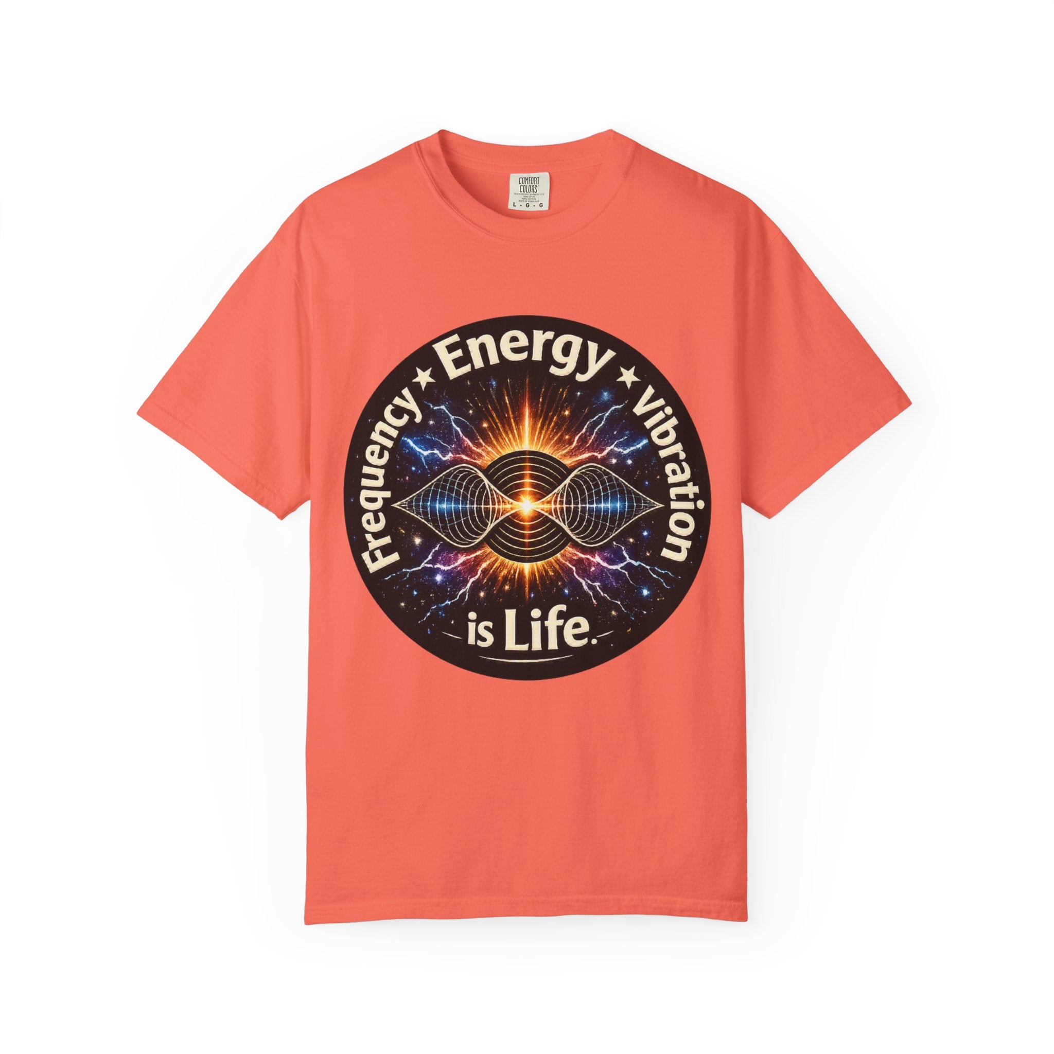 Energy & Vibration T-Shirt — "Frequency is Life" Spiritual Graphic Tee