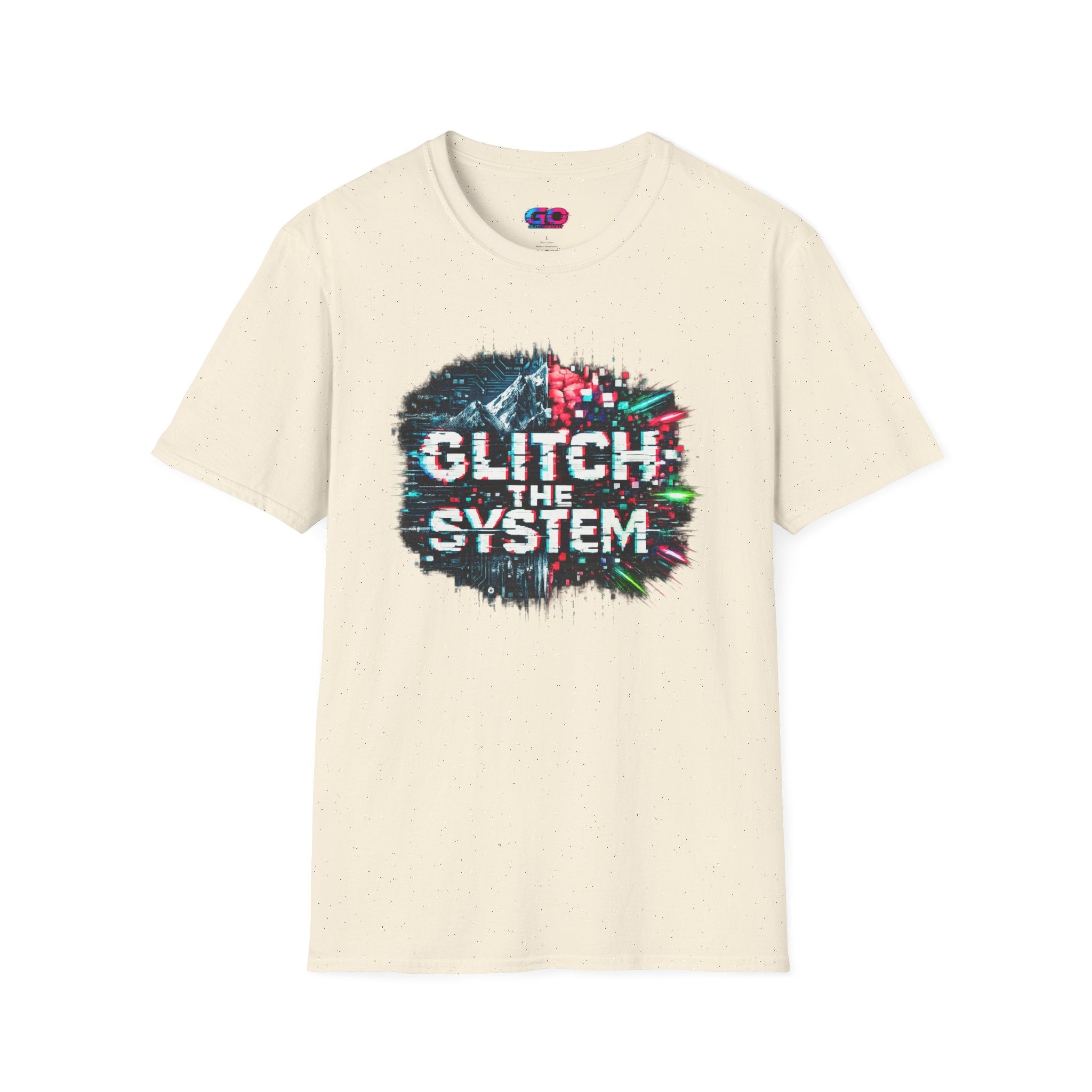Glitch The System V3 Graphic Tee — Retro Cyberpunk Distressed Design