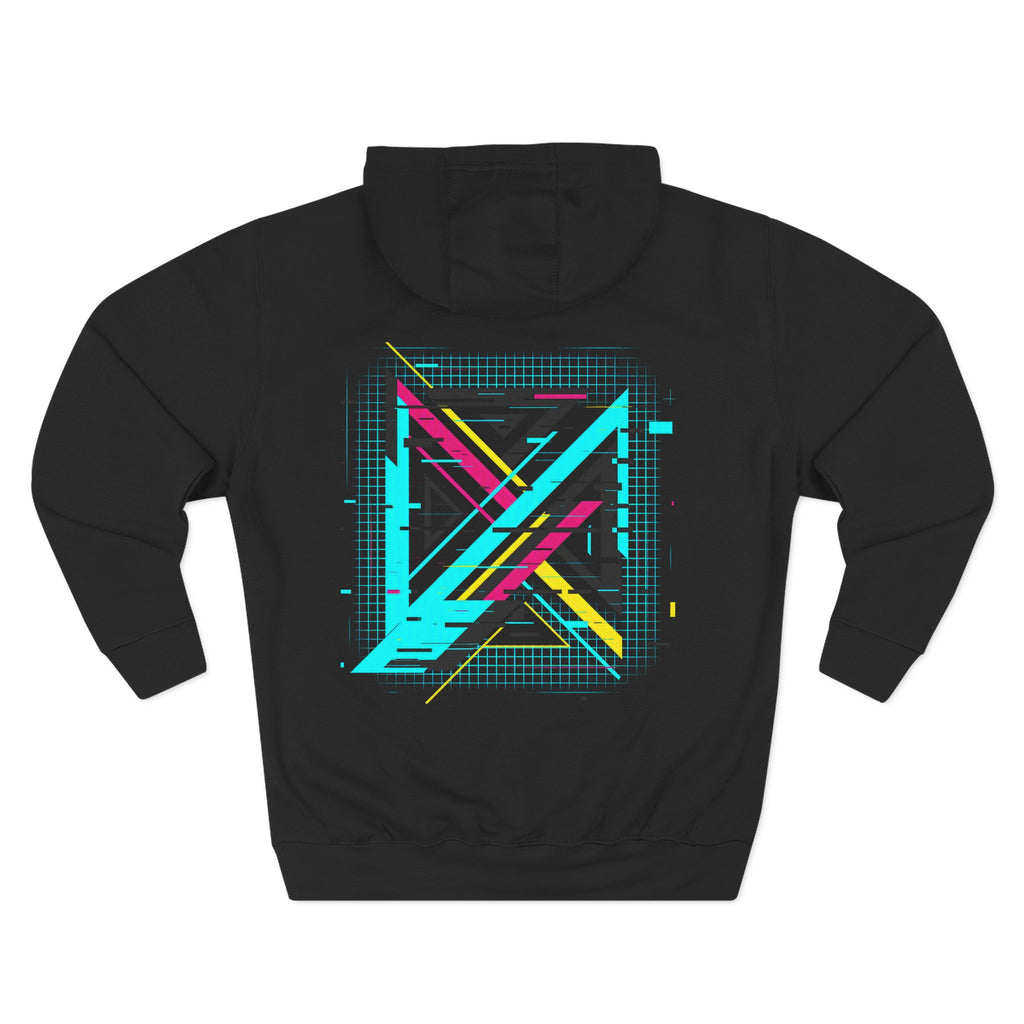 Glitching Out Hoodie — Retro Cyberpunk Pixel Graphics Fleece Hoodie