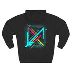 Glitching Out Hoodie — Retro Cyberpunk Pixel Graphics Fleece Hoodie