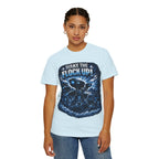 T-Shirt — "Wake the Flock Up" V2 Protest Graphic Tee (Bold Blue Dystopian Design)