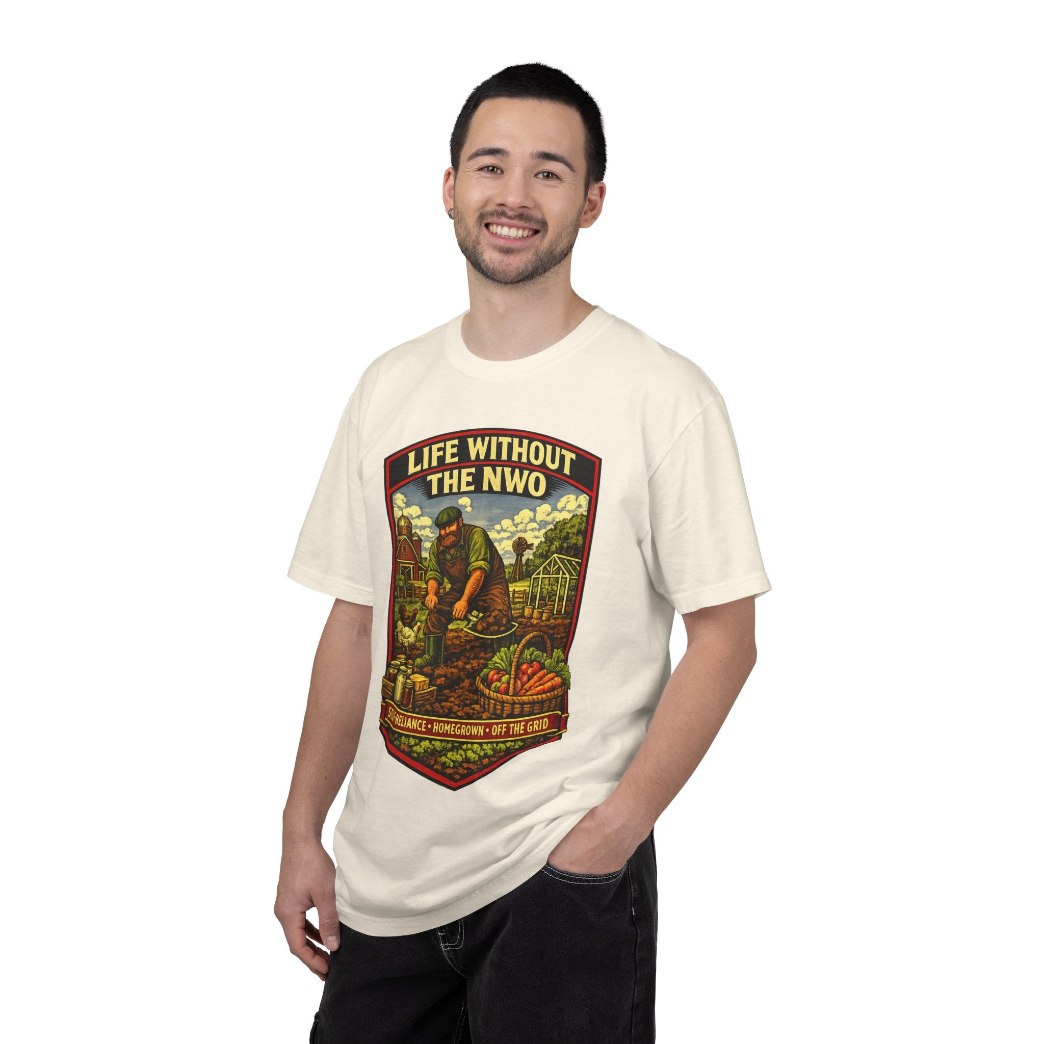 "Life Without the NWO" Gardening Vintage Graphic T-Shirt