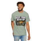 Keep Your Head Up T-Shirt — Inspirational Mountain Tee ("Because You Matter")