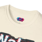 Wake Up Call Graphic Tee — Retro Glitch Text T‑Shirt