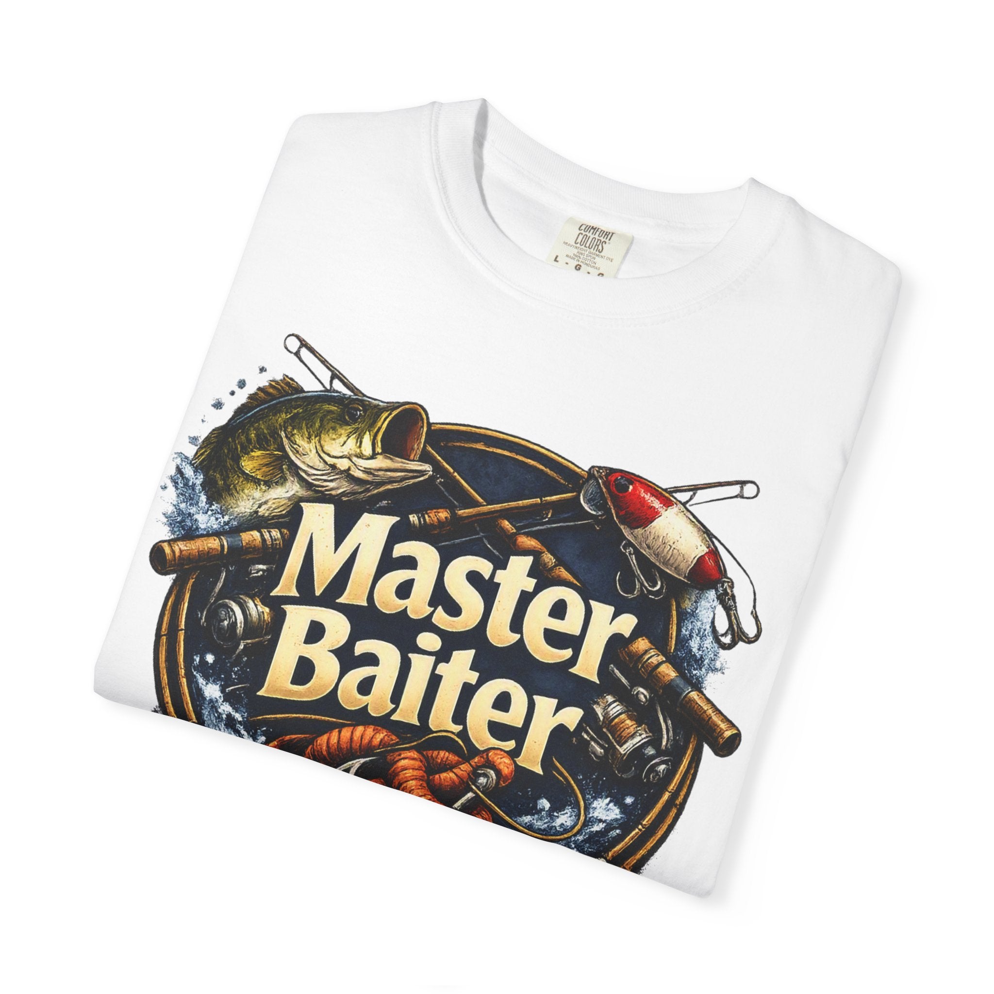Master Baiter Fishing Satire T-Shirt — “The Bait Whisperer” Graphic Tee