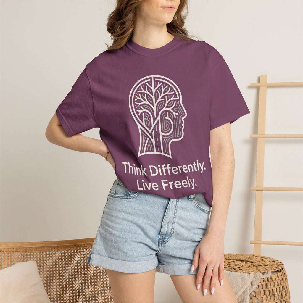 Think Differently Live Freely T-Shirt — Inspirational Mindset Graphic Tee