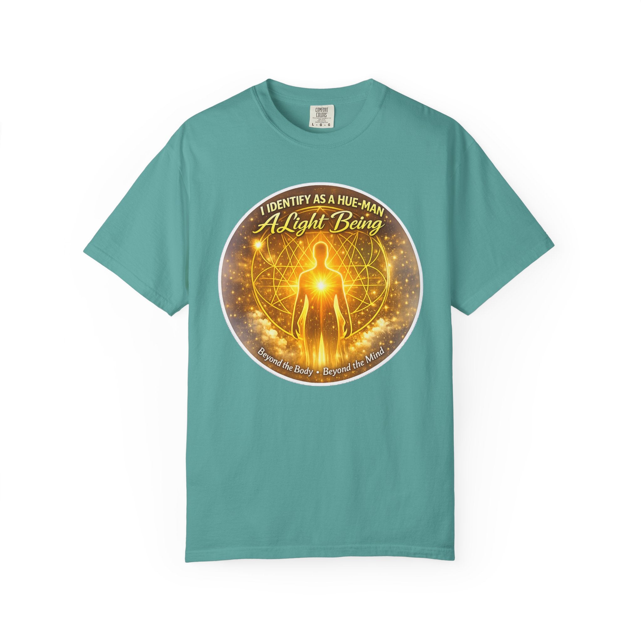 Light Being Graphic T-Shirt — "I Identify As A Human, A Light Being" Spiritual Tee