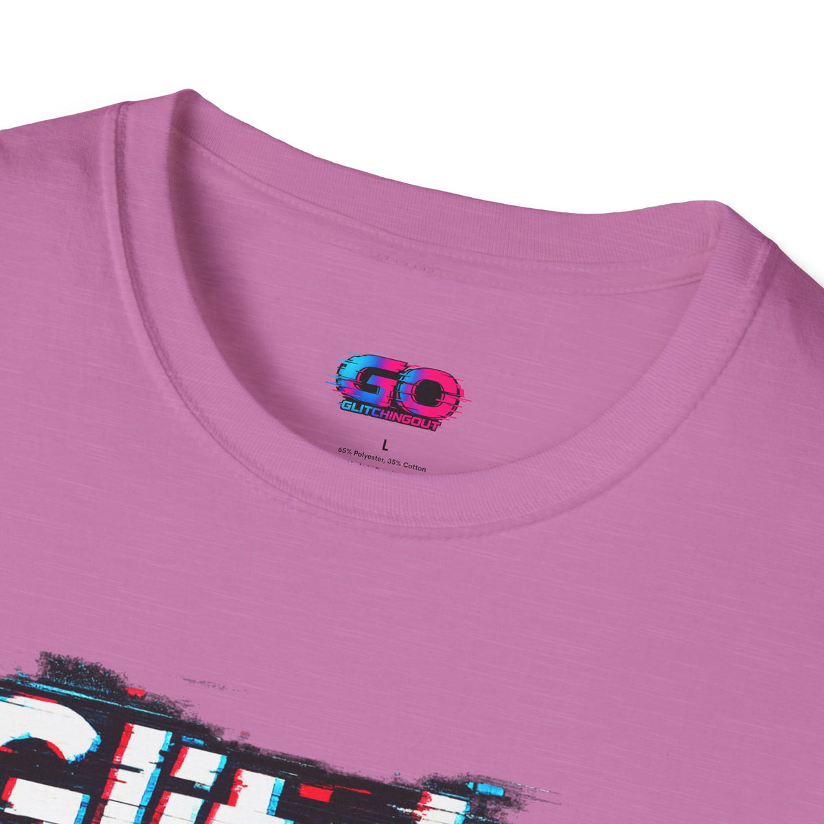 Glitchy Graphic T-Shirt — Retro Glitch Text Tee
