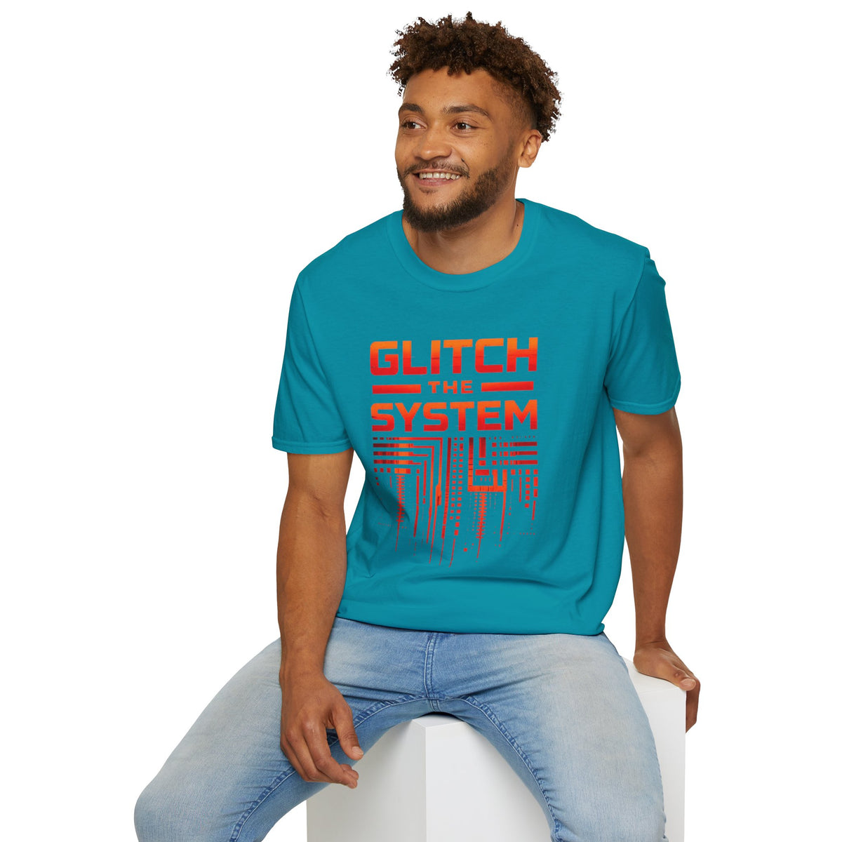 Glitch the System V4 T-Shirt — Retro Circuit Tech Graphic Tee