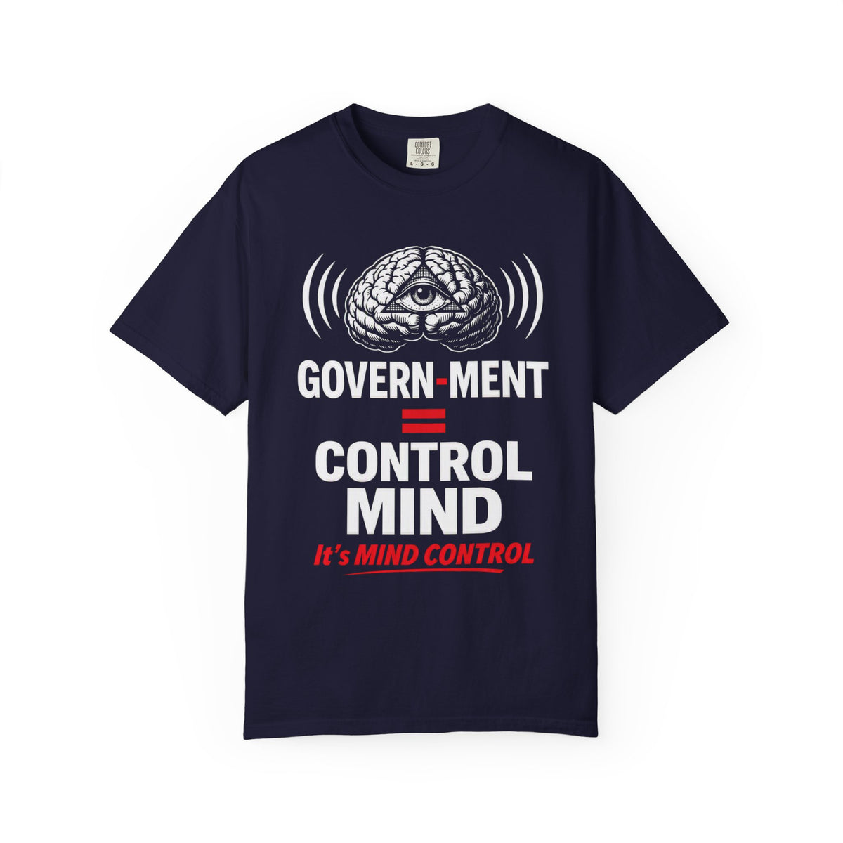 Government = Control Mind T-Shirt — It’s Mind Control Political Graphic Tee