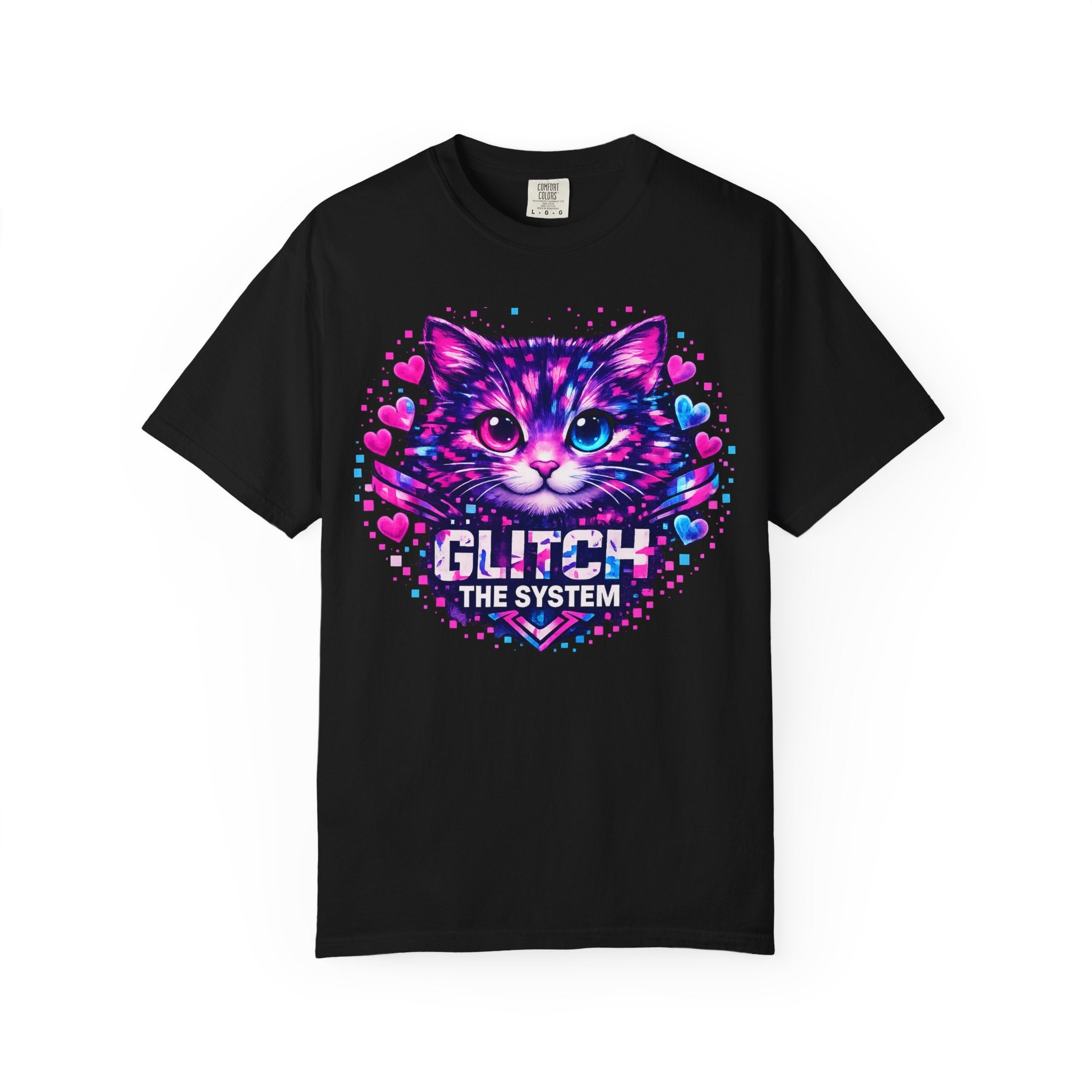 Glitch the System Cat T-Shirt