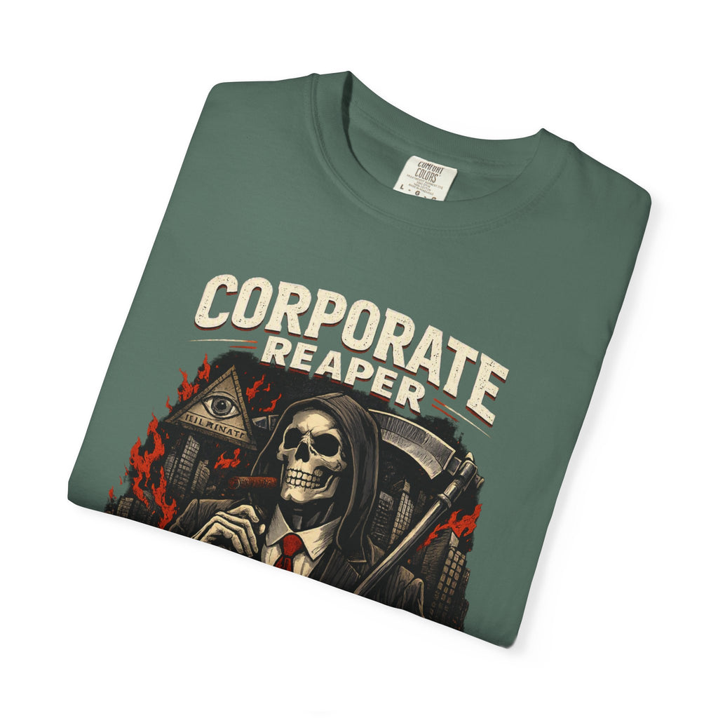 "Corporate Reaper" Skeleton Suit Graphic Tee