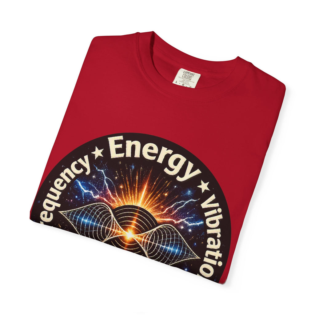 Energy & Vibration T-Shirt — "Frequency is Life" Spiritual Graphic Tee
