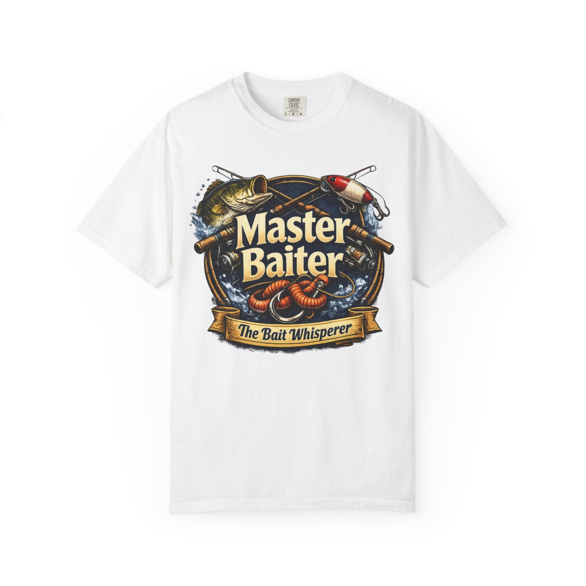 Master Baiter Fishing Satire T-Shirt — “The Bait Whisperer” Graphic Tee